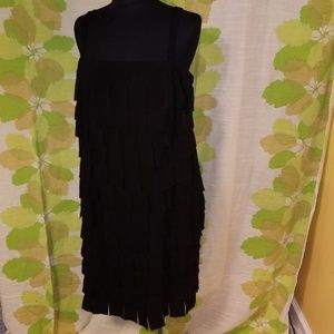 David's Bridal 18w Black flapper style dress